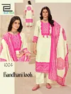 Bandhani Look By Blue Hills Poly Masleen Kurtis With Bottom Dupatta Orders In India